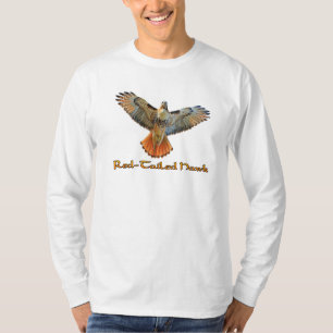 Camisetas Longas do Falcão-de-cauda-vermelha