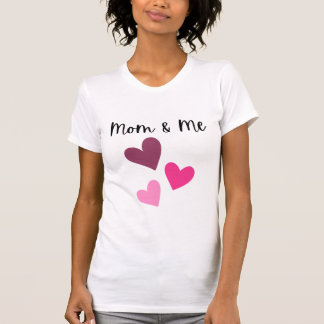 Camisetas 'Mãe e Eu' Adoráveis para Mulheres/Menin