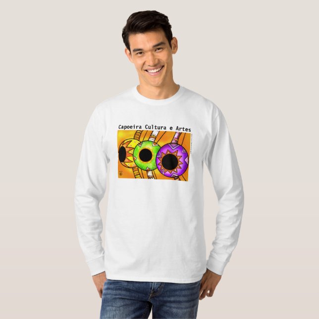 Camisetas Masculinas com desenhos de Capoeira (Frente Completa)