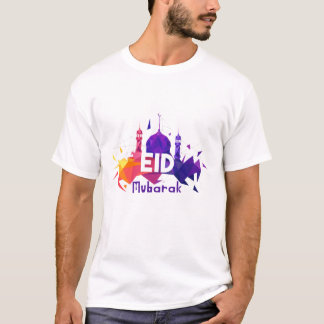 Camisetas masculinas de Eid Mubarak do respingo da