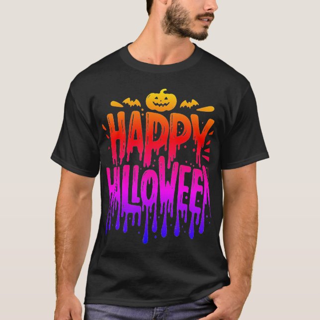 camisetas masculinas de halloween combinando moder (Frente)