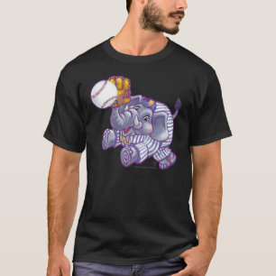 Camisetas masculinas do elefante do basebol