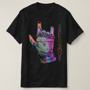Camisetas masculinas e femininas de rock não conve