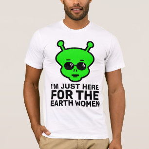 CAMISETAS MASCULINAS ENGRAÇADAS, ALIENÍGENA