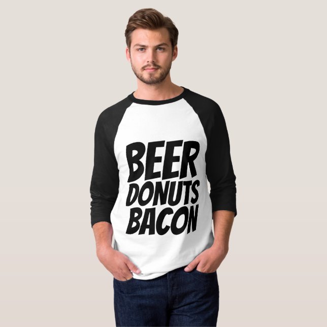 CAMISETAS MASCULINAS ENGRAÇADAS, CERVEJA DONUTS BA (Frente Completa)