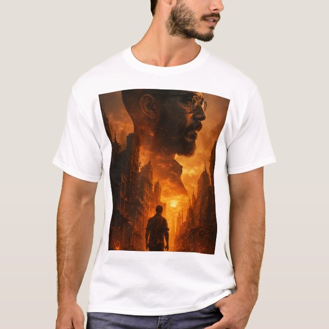 Camisetas masculinas Guerreiro apocalíptico Posto  (Frente)