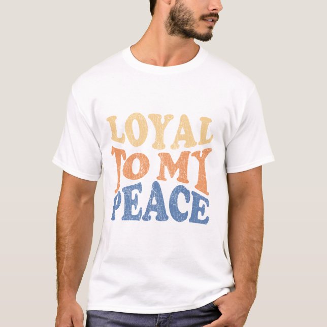 Camisetas masculinas Leal à Minha Paz (Frente)