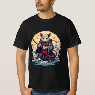 Camisetas masculinas Samurai Rat