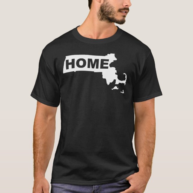 Camisetas Massachusetts Casa Longe do Estado (Frente)