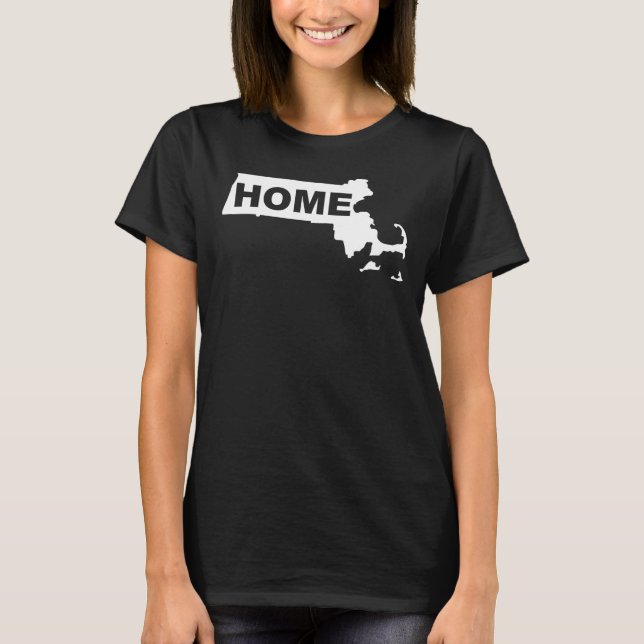 Camisetas Massachusetts Casa Longe do Estado (Frente)