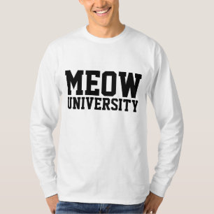 CAMISETAS MEOW UNIVERSITY, GATO ENGRAÇADO