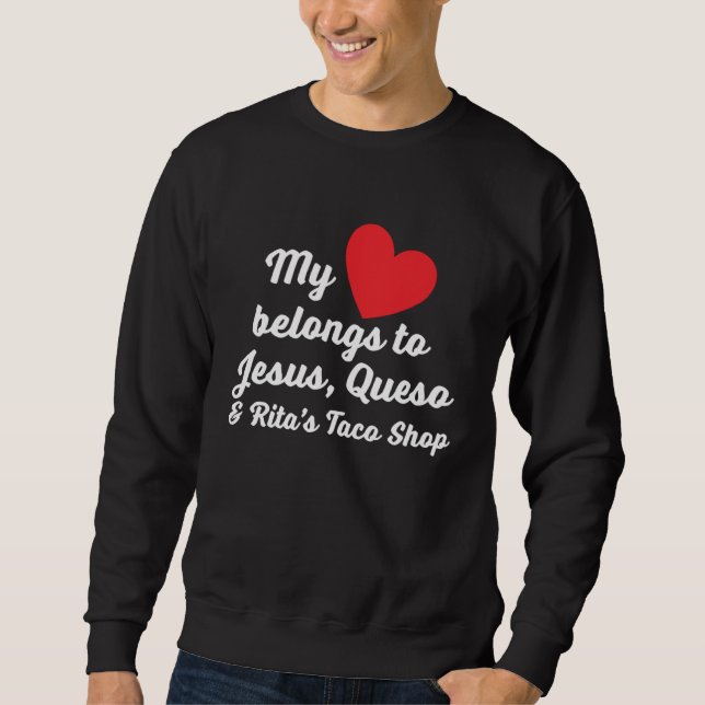 Camisetas Meu Coração pertence a Jesus Queso Rita' (Frente)