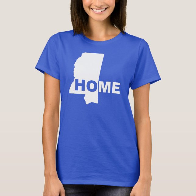Camisetas Mississippi Casa Longe do Estado (Frente)