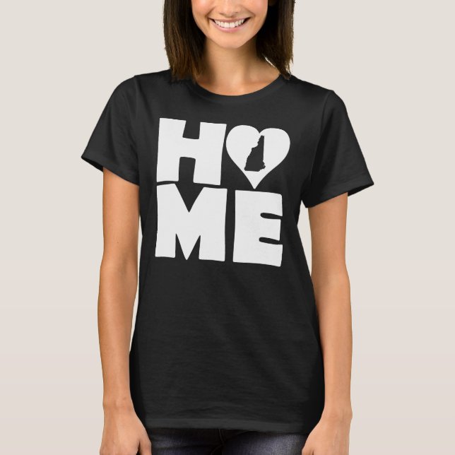 Camisetas New Hampshire Home Heart State Tees (Frente)