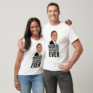 Camisetas OBAMA, O Pior Presidente de Todos os Tem