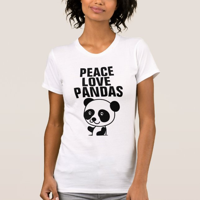 Camisetas Panda Bear, Paz Love (Frente)