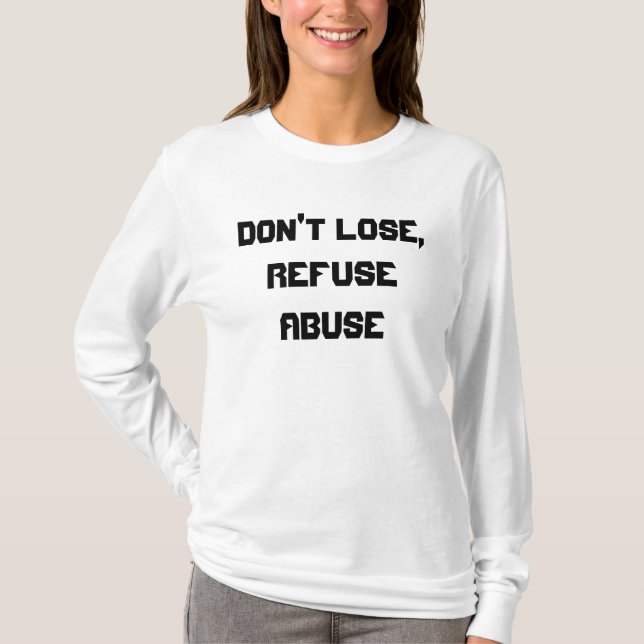 Camisetas para abuso de reuso (Frente)