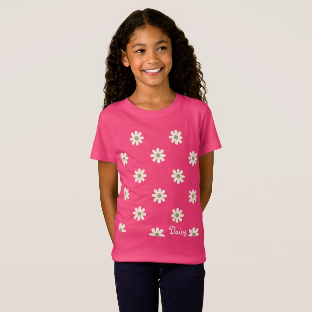 Camisetas para adolescentes florais Sorriso de Mar (Frente Completa)