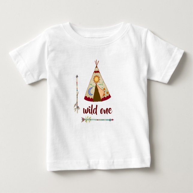 Camisetas para Bebês Meninas - Tenda Teepee Wild O (Frente)