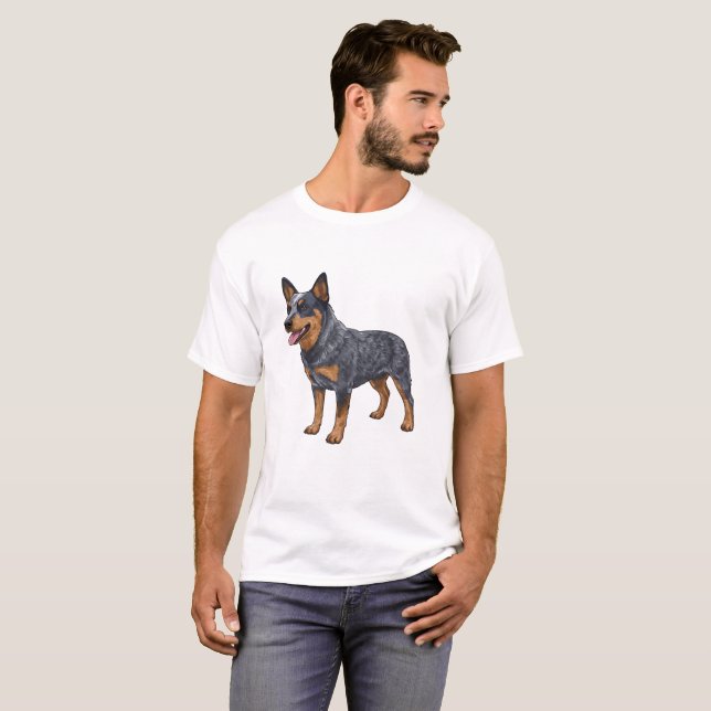 camisetas para cães de boi australiano de salgueir (Frente Completa)
