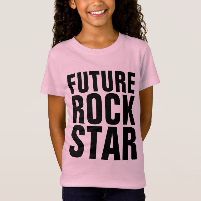 CAMISETAS PARA CRIANÇAS FUTURAS ESTRELAS DO ROCK (Frente)