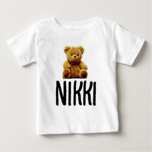 CAMISETAS PARA CRIANÇAS TEDDY BEAR & NOME