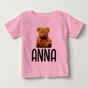 CAMISETAS PARA MENINAS BEBÉS - URSO DE PELÚCIA & N