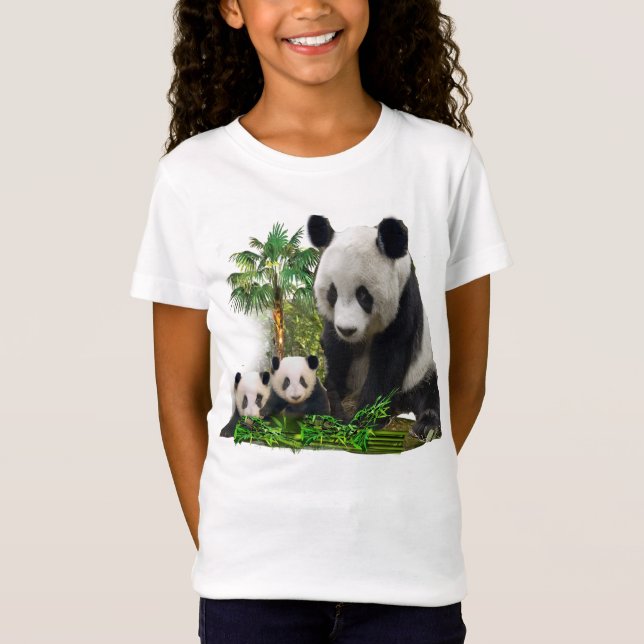 Camisetas para meninas de Ursos Panda (Frente)