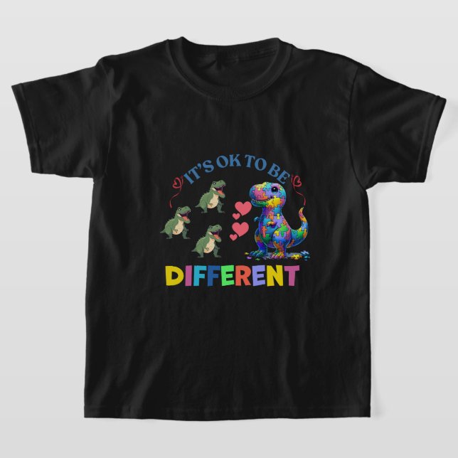 Camisetas para Meninos – É OK Ser Diferente 🦕💖 (Postura )