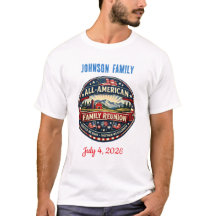Camisetas para toda a família americana