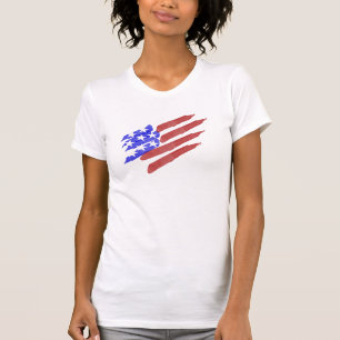 Camisetas Patrióticas de Bandeira Americana de Aqu