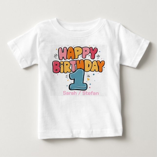 Camisetas Personalizadas - 1º aniversário (Frente)