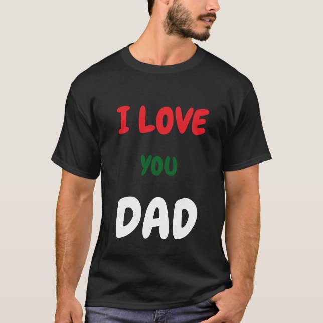 Camisetas personalizadas com texto Eu amo você Pap (Frente)