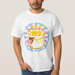 Camisetas personalizadas de aniversário de 27 anos