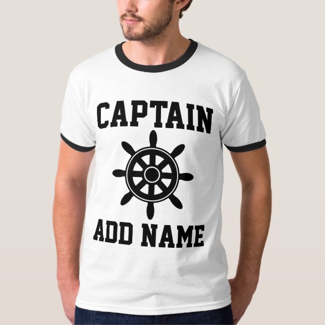 Camisetas Personalizadas de Capitão de Barco (Frente)
