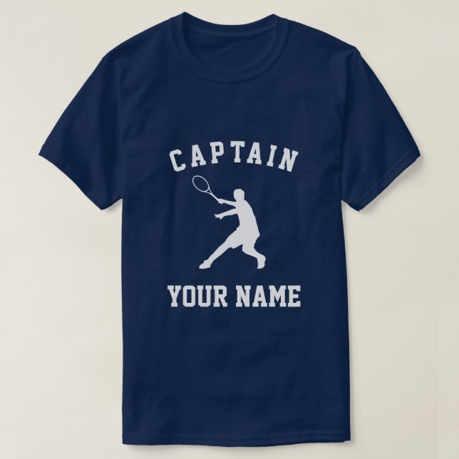 Camisetas personalizadas de capitão de tênis (Frente do Design)
