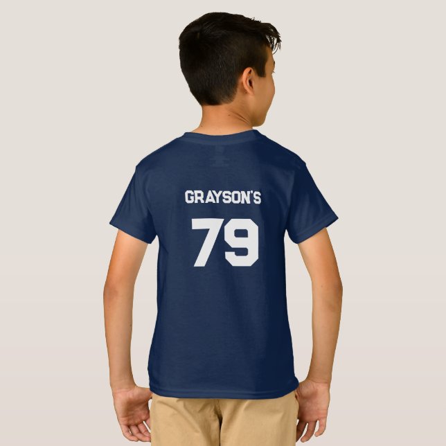 Camisetas Personalizadas de Esportes para Crianças (Parte Traseira Completa)