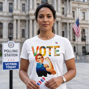 Camisetas Políticas Votem Rosie the Riveter para M