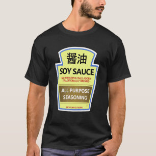 Camisetas Preguiçosas de Molho de Soja Garrafa