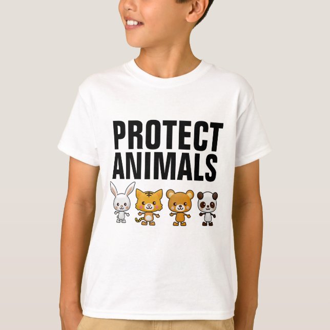 Camisetas PROTEGER ANIMAIS (Frente)