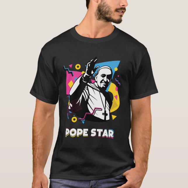 Camisetas Religiosas Engraçadas Para Homens - Pope (Frente)