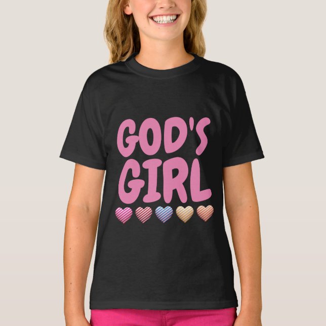 CAMISETAS ROSA GOD'S GIRL (Frente)