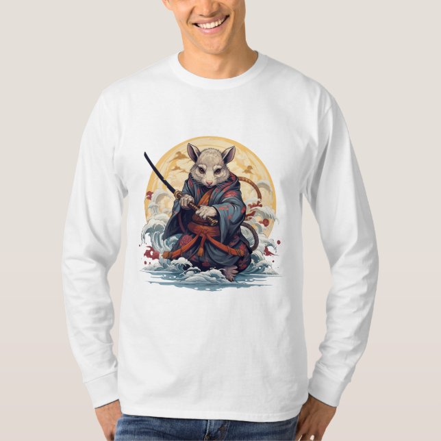 Camisetas Samurai Rat Masculinas (Frente)