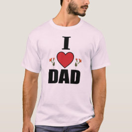 Camisetas sem Manga Eu Amo Papai Presente para o D
