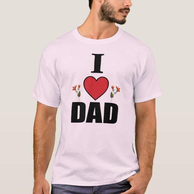 Camisetas sem Manga Eu Amo Papai Presente para o D (Frente)