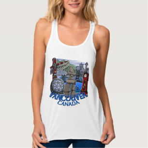 Camisetas Souvenir de Vancouver Tanques Femininos