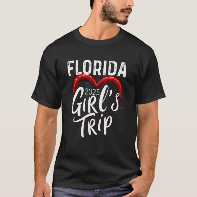 Camisetas Viagem de Meninas Flórida 2025 Fim de Se (Frente)