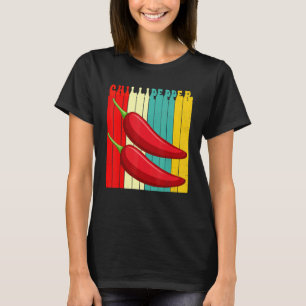 Camisetas Vintage Pimentão Vermelho Chili Vermelho