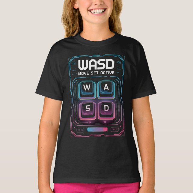 camisetas wasd pc gamer (Frente)