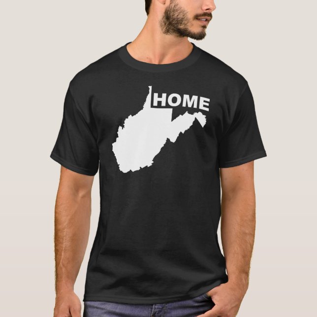 Camisetas West Virginia Casa Longe do Estado (Frente)